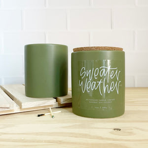RESERVED Modern Sage Ceramic Tumbler • Sweater Weather • 12oz